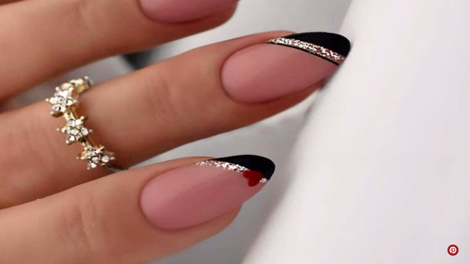 French Black Tip Nails