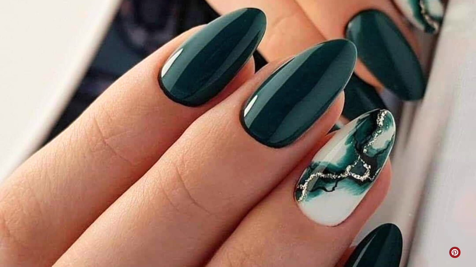 Emerald Green Nail Art