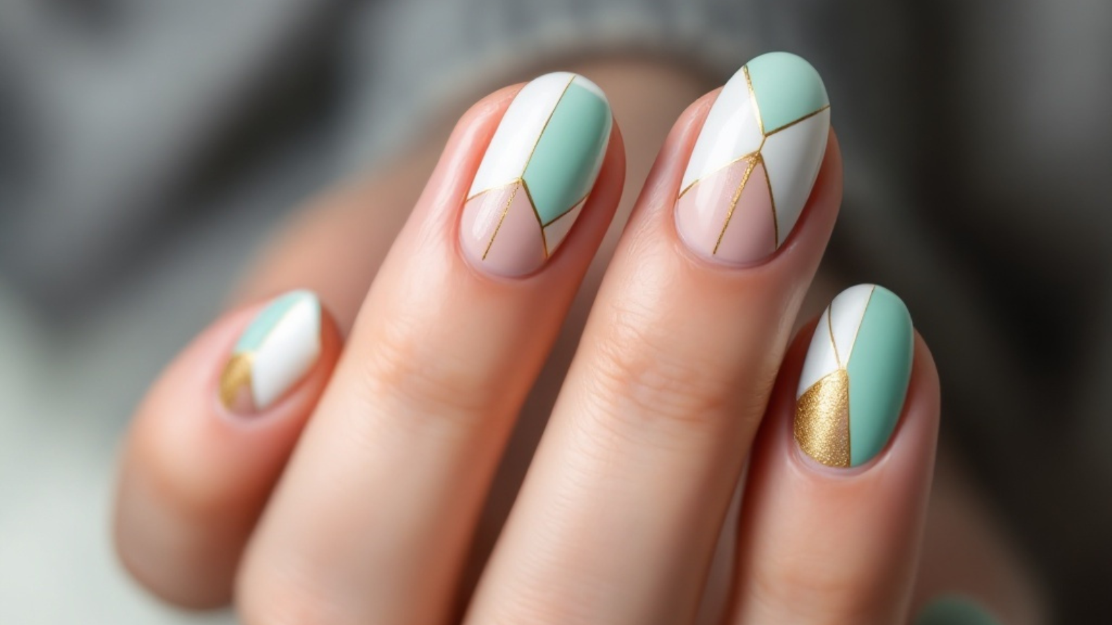 Colour Blocking Nails